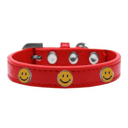 MIRAGE PET PRODUCTS Happy Face Widget Dog CollarRed Size 16 631-36 RD16